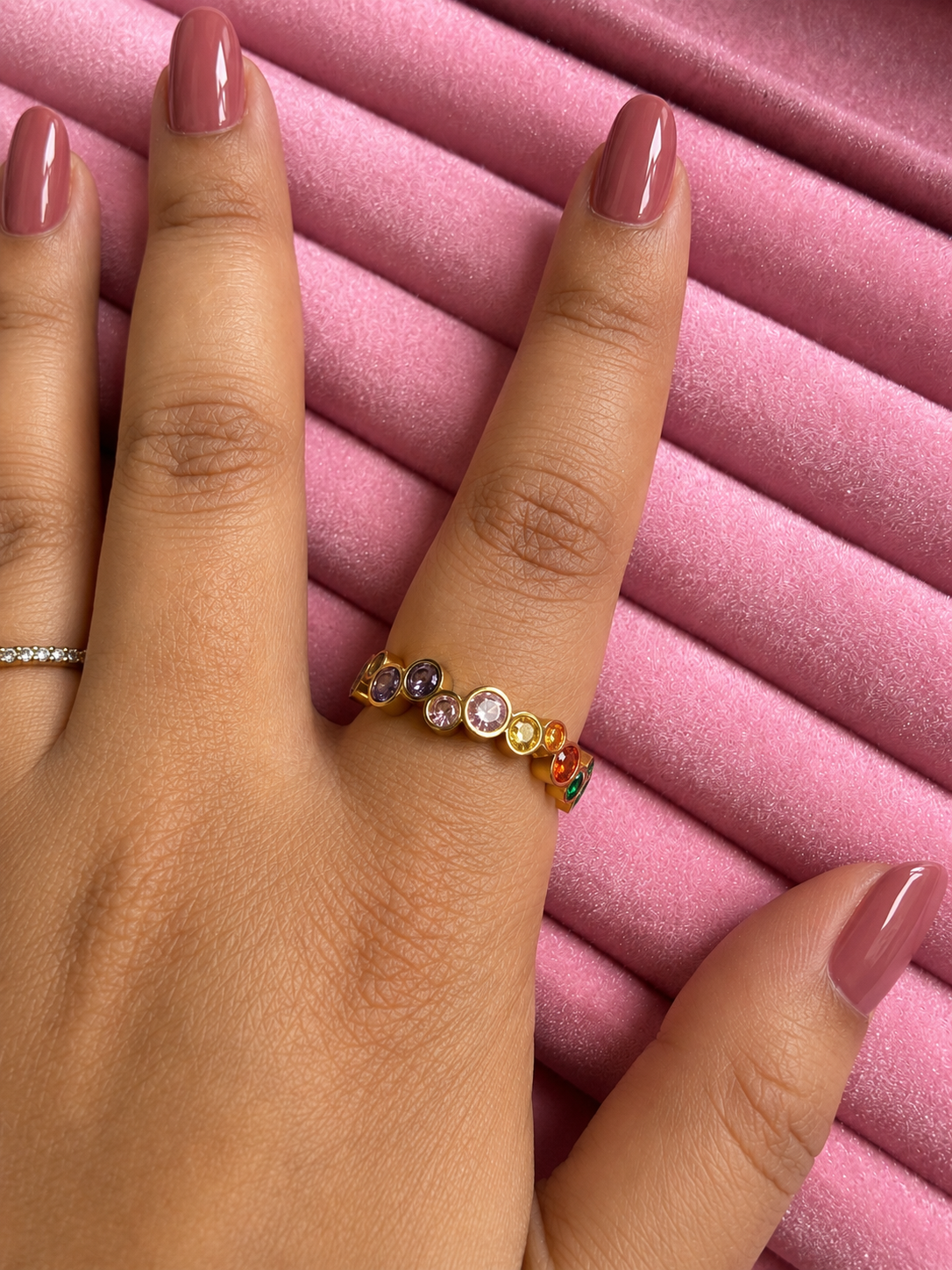 Halo Bloom Multicolour Ring