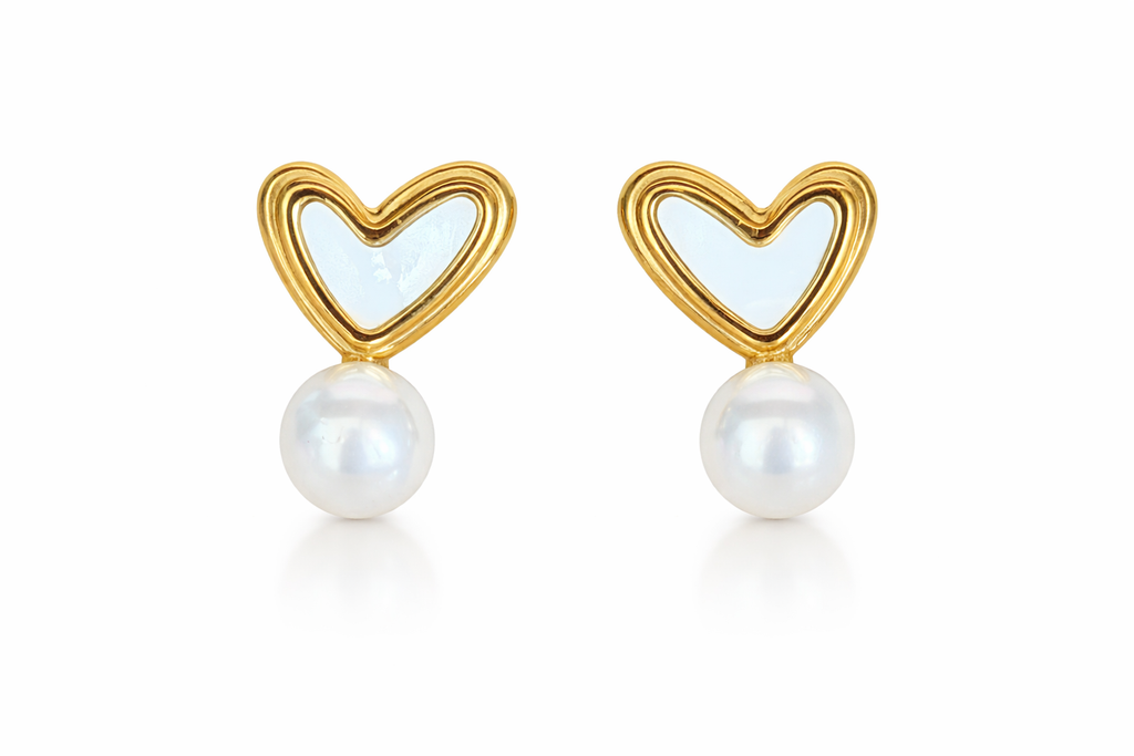 Pearl Heart Stud