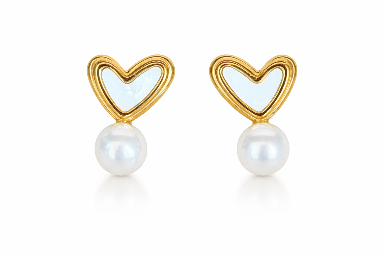 Pearl Heart Stud