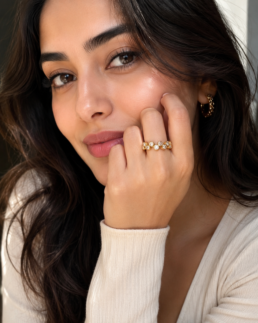 Halo Bloom Adjustable Ring