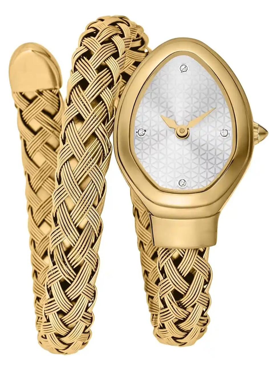 Auréa Woven Luxe Watch – 18K Gold Plated Stainless Steel Women's Bracelet Watch