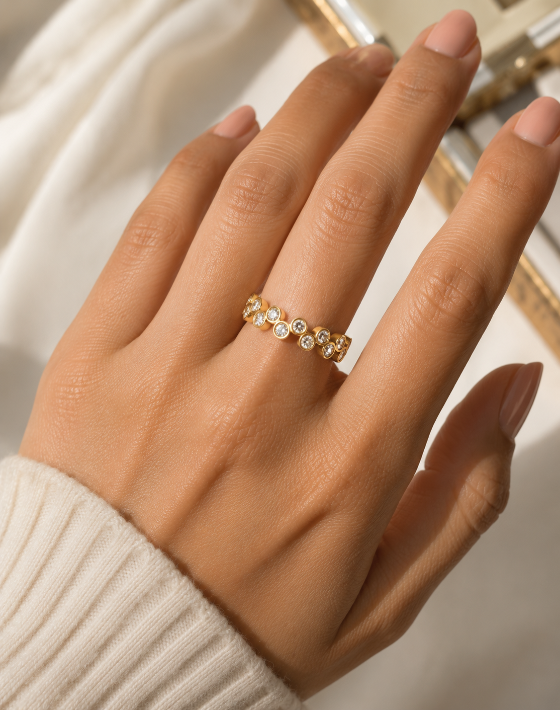 Halo Bloom Adjustable Ring