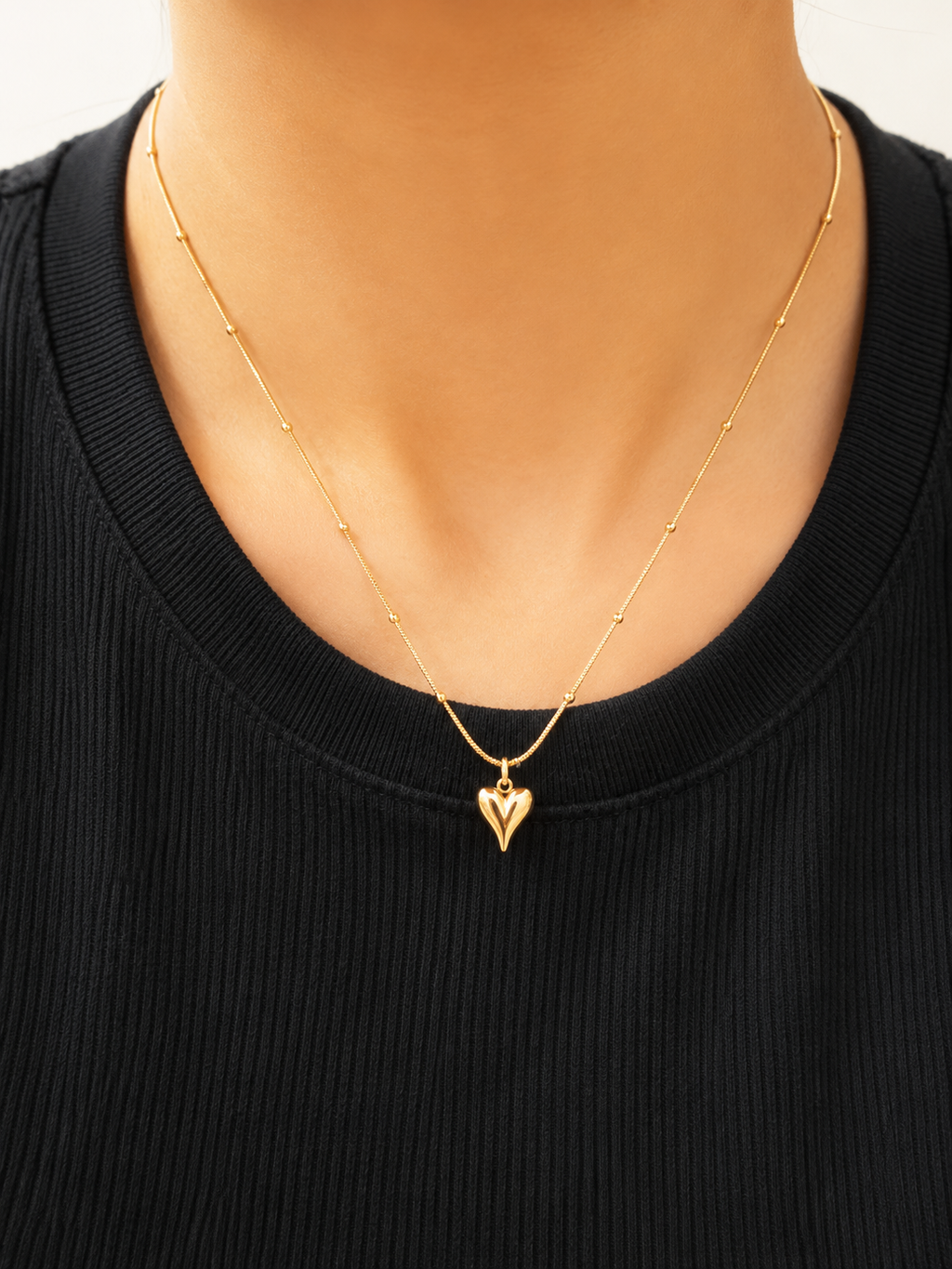Amoura Beaded Heart Necklace