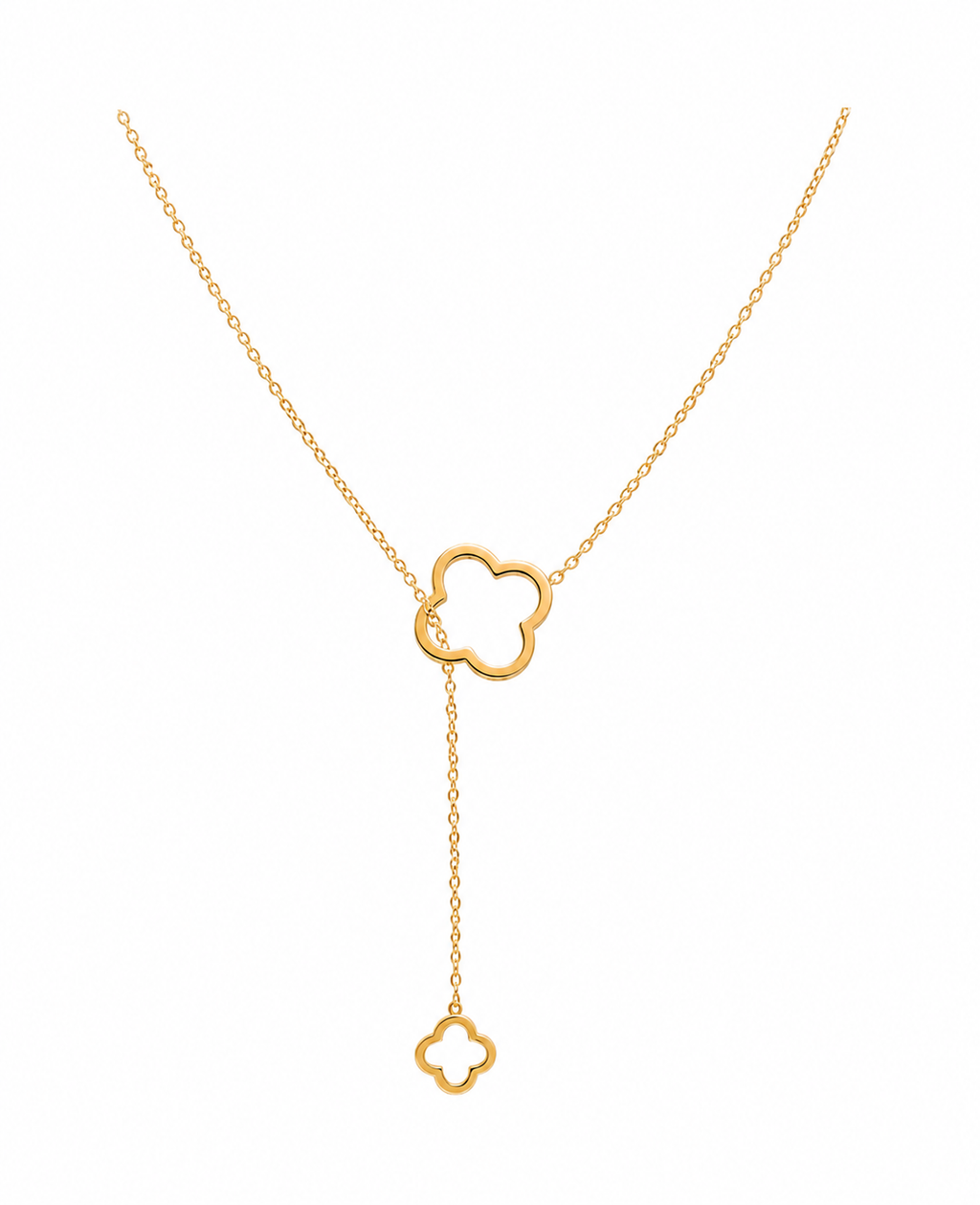 Adjustable Clover Cascade Necklace