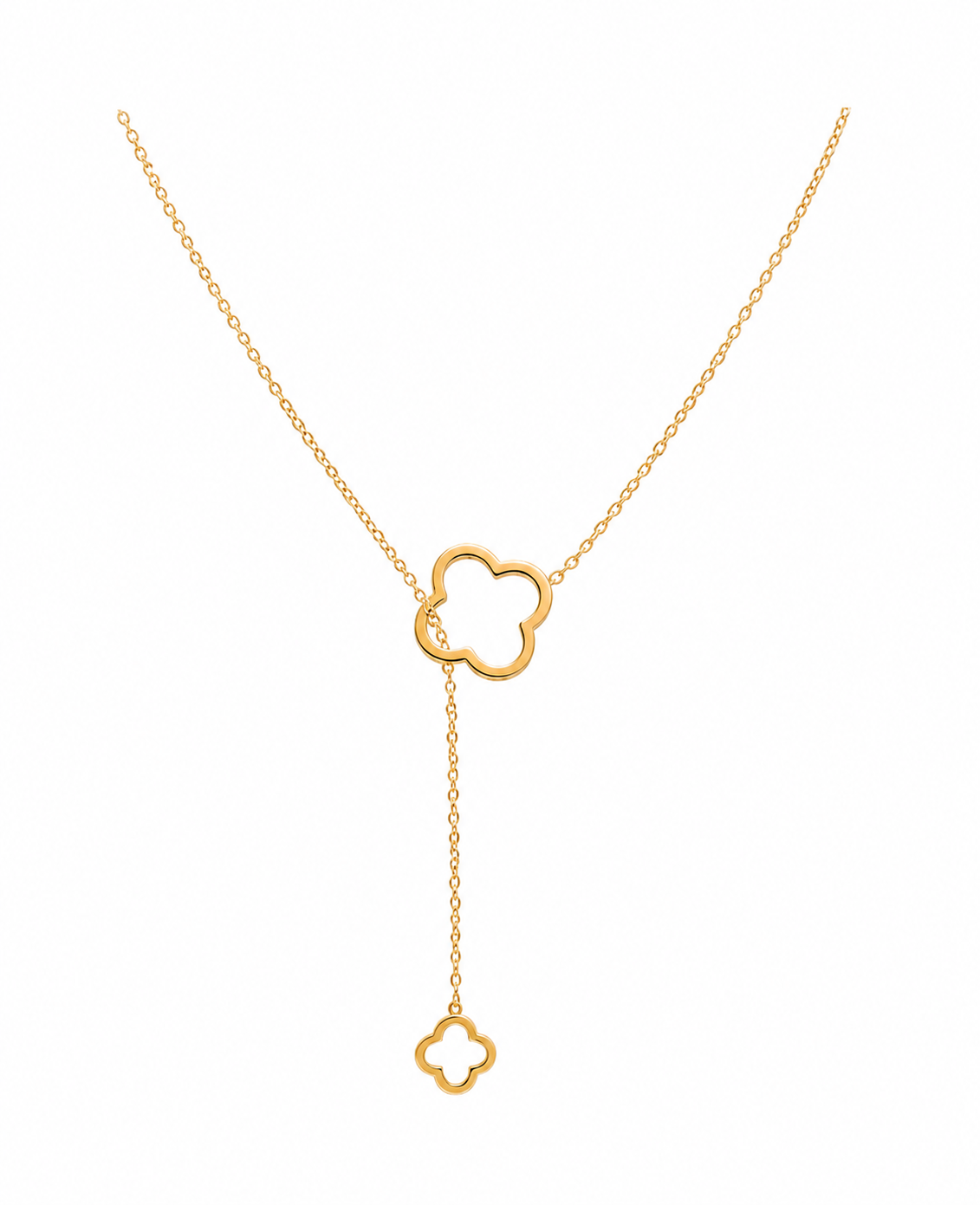 Adjustable Clover Cascade Necklace