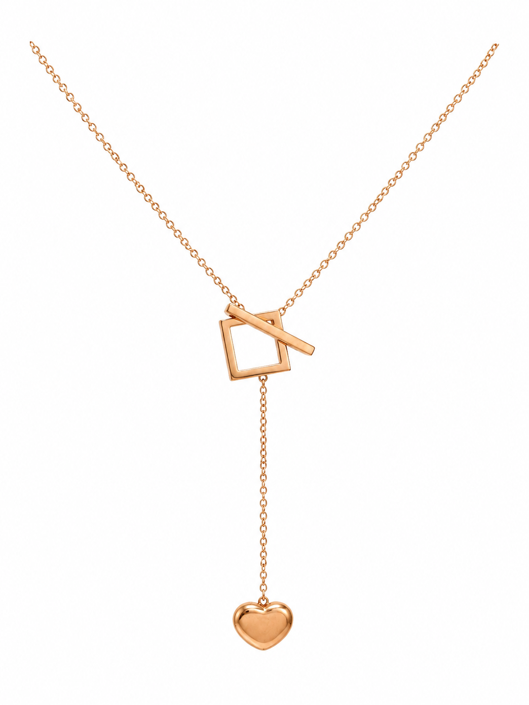 Adjustable Geo Heart Necklace