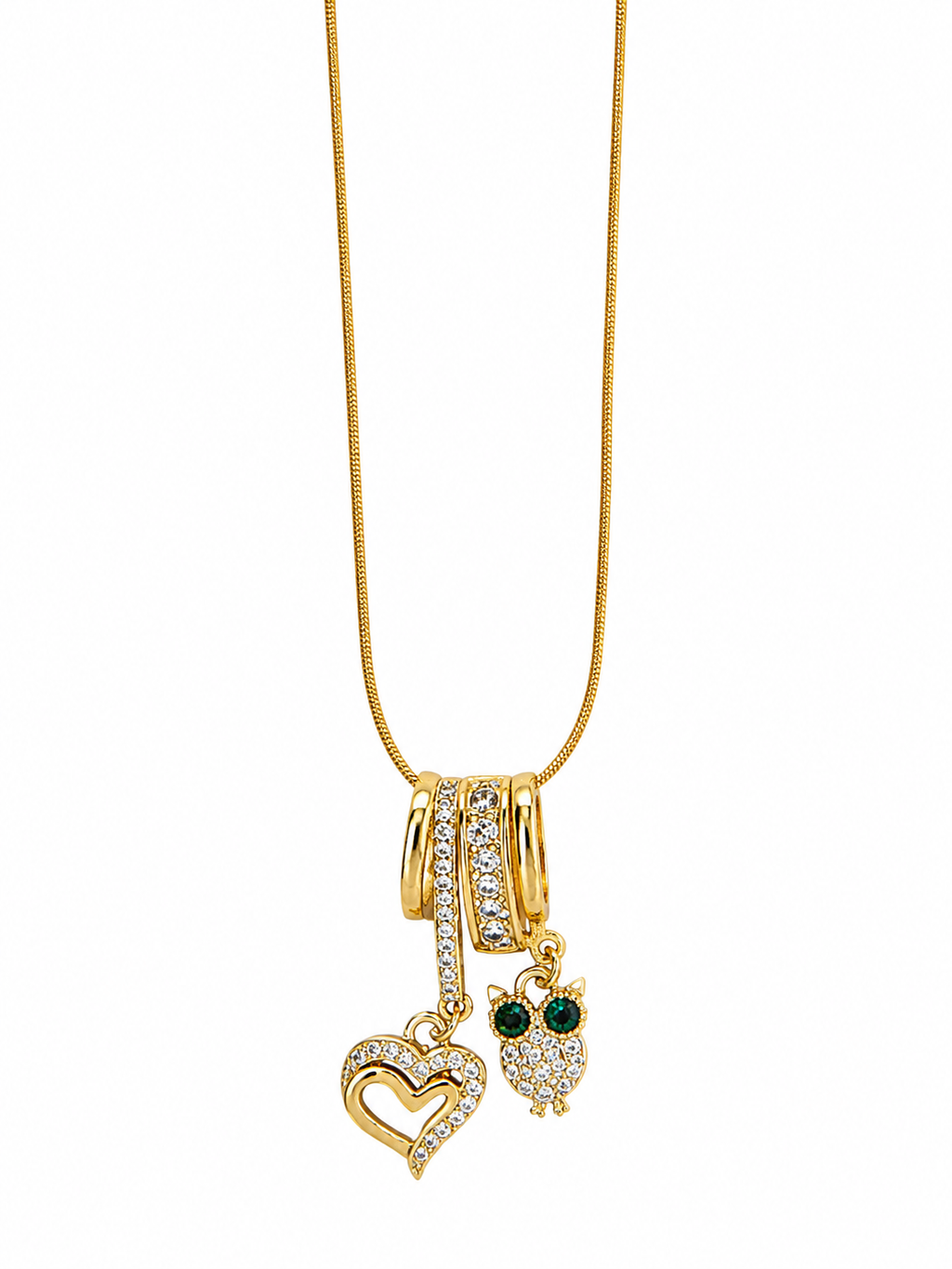Luna Owl Charm Necklace