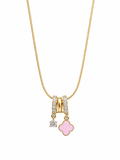 Blush Clover Charm Necklace