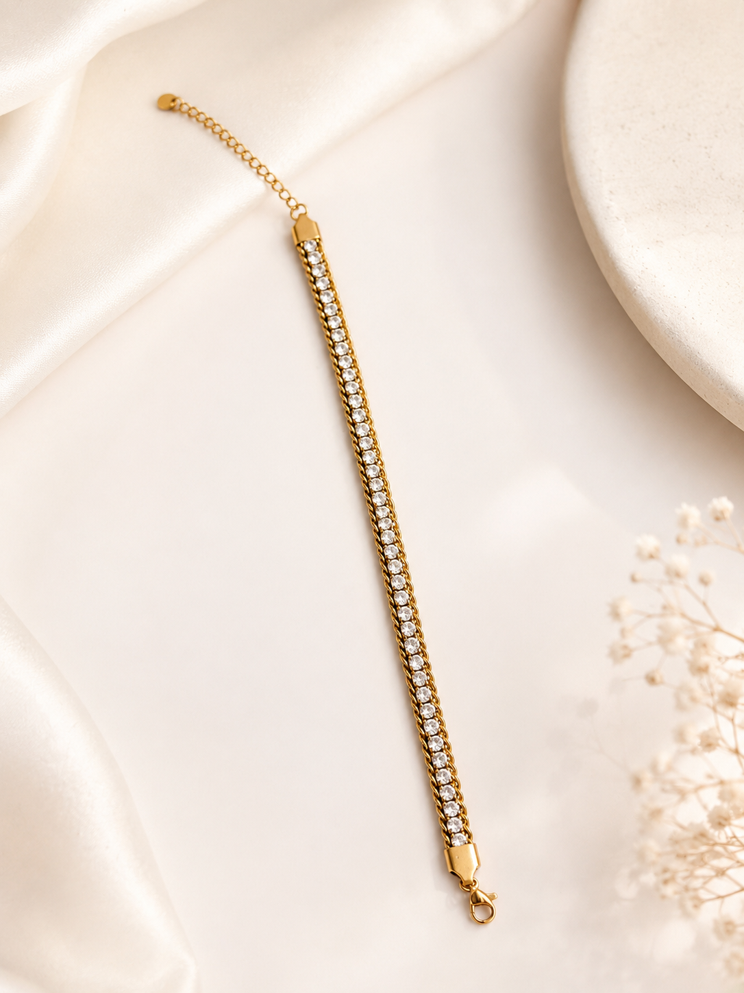 Celeste Double Chain Bracelet| Anti Tarnish| 18k gold Plated