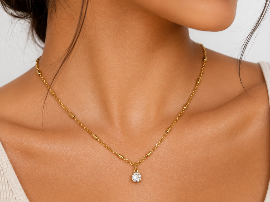 Celeste Solitaire Necklace