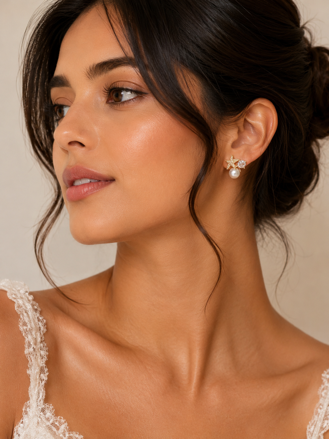 Pearl Tide Star Studs