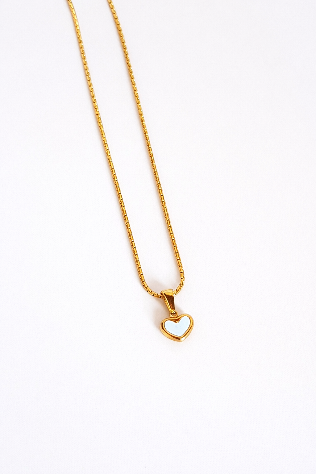 White Heart Necklace