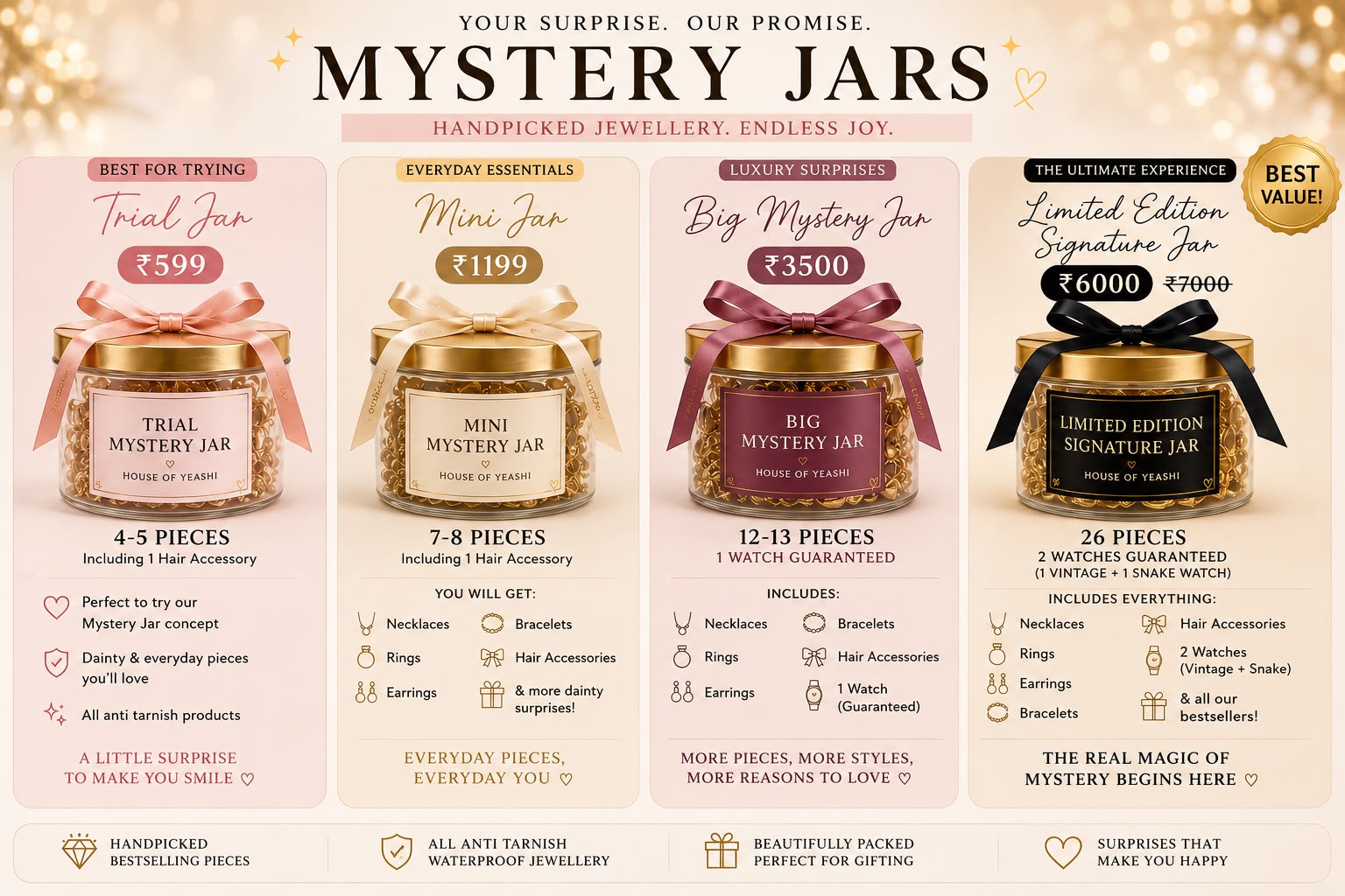 Mystery Jars options and prices